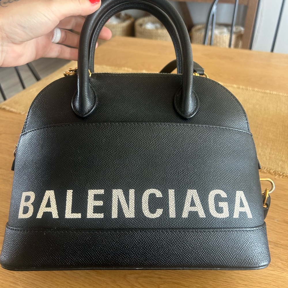 Balenciaga Black Ville top handle size small